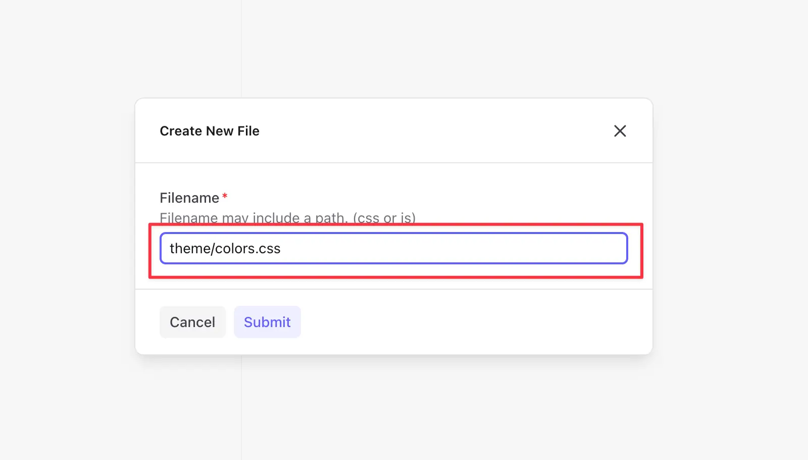 Enter the file name