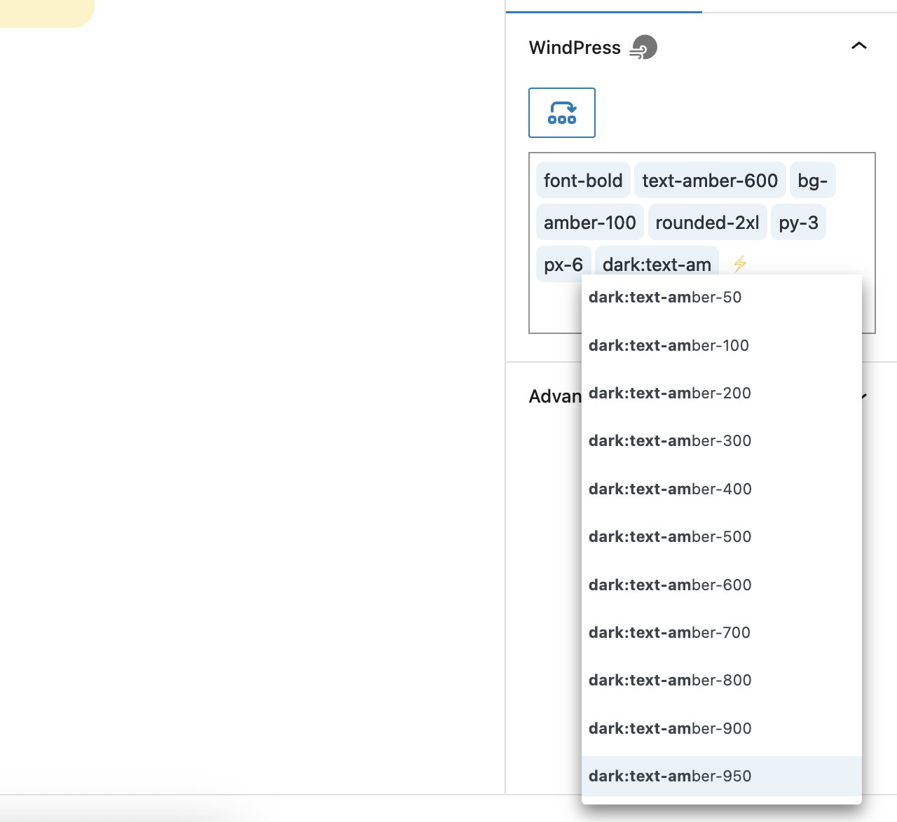 Autocomplete class names